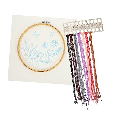 COHEALI 1 Satz Stickerei-Kit Blumenstichpackung Handstickset Pflanzensets für Erwachsene Stickzubehör embroidery set gezählte Kreuzstichpackungen für Erwachsene Blumen-Nähset Baumwolle von COHEALI