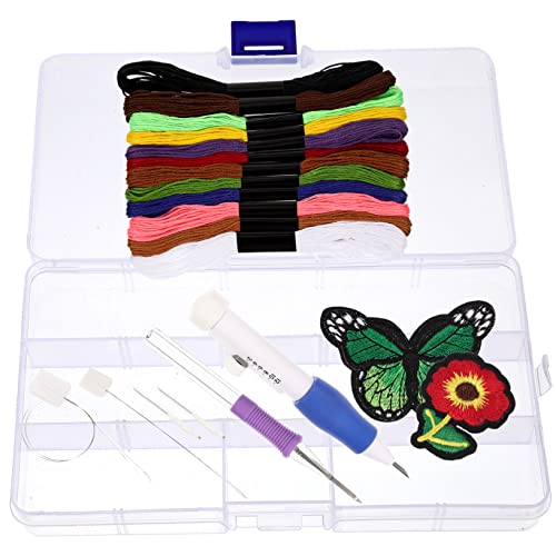 COHEALI 1 Satz Stickmaterialpaket Starter-Kit zum Selbersticken Basteln für Erwachsene Stickset selber nähen sticksets für kinder embroidery kit DIY liefert Kreuzstichpackung Art.-Nr von COHEALI