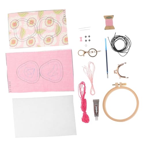 COHEALI 1 Satz Stickset für Anfänger handgemachtes Stickwerkzeug Damen Geldbörse Stickerei-Taschen-Kit Geldbörse für Mädchen DIY Sticken Kit Stickwerkzeug-Set Stickerei-Starter-Kit von COHEALI