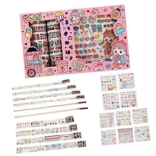 COHEALI 1 Satz Taschenband Abdeckband basteln Briefpapier Aufkleber Buchalbum Klebeband Scrapbook-Klebeband kinder bastelset basteln für kinder Washi-Tape-Aufkleber Scrapbook-Aufkleberband von COHEALI