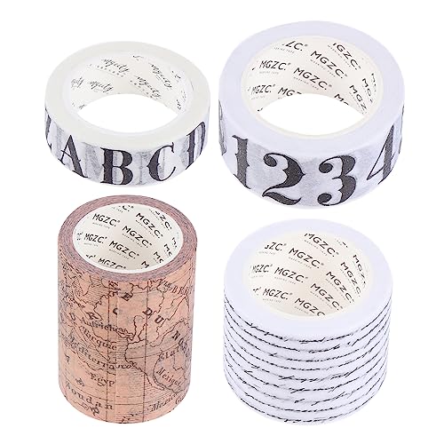 COHEALI 1 Satz Washi-tape Scrapbook-klebeband Klebeband Zum Verpacken Von Geschenken Notizbuchband The Washi Tape Geschenkverpackung Dekoratives Papierband Notebook-klebeband 4 Rollen von COHEALI