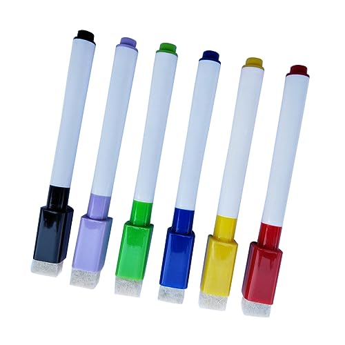 COHEALI 1 Satz Whiteboardstift Whiteboard-marker Trockener Löschstift Weißer Markierungsstift Boardmarker Löschbare Markierungen Für Whiteboards Weißer, Trocken Abwischbarer Marker 6st von COHEALI