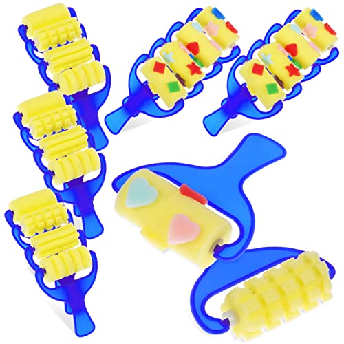 COHEALI 1 Satz Zeichenschwammrolle Ziehschwammwalzenbürste Malschwämme Fingerfarbenschwamm Rollschwamm Schaumstoffpinsel Schwammpinsel Zum Zeichnen Brayer Roller Für Kinder Mini 20st von COHEALI