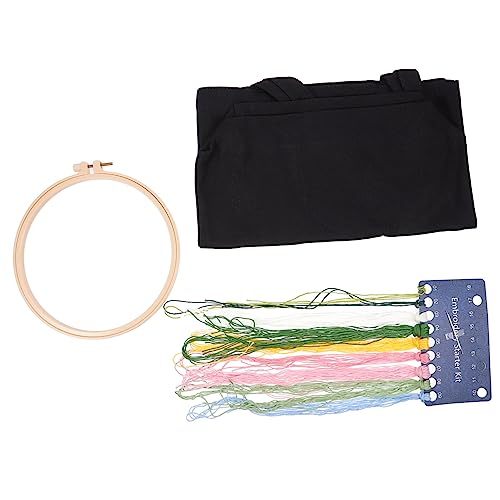 COHEALI 1 Satz bestickte Tasche aus Segeltuch handbestickte Tragetasche Cross-Canvas-Kit embroidery kit Stickset Einkaufstasche aus Segeltuch Tragetasche mit großem Fassungsvermögen von COHEALI