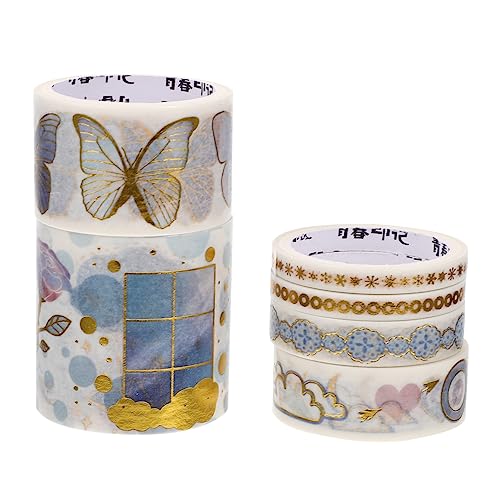 COHEALI 1 Schachtel Aufklebertaschenband Scrapbook-folienband Washi-papierband Washi-tape Selber Machen Botanische Washi-tapes Diy Klebeband Reisen Wasserhahn Japanisches Papier Bronzieren von COHEALI