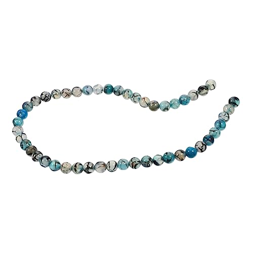 COHEALI 1 Schnur Blauer Achat Lose Perlen Schmuckperlen DIY Lose Perlen Edelstein Armbänder Herstellung Von Perlen Schmuck Dekorative Perlen Kreis Perlen Halsketten Perlen von COHEALI