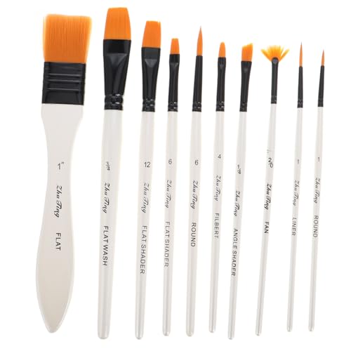 COHEALI 1 Set Aquarell Stift Set Übungspinsel Zum Malen Verschleißfester Pinsel Tragbarer Pinsel Ölgemälde Pinsel Übungspinsel Ölfarben Set Holz von COHEALI