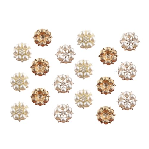 COHEALI 1 Stück strassmaterial selber machen Perlenblumenknöpfe Broschenanhänger aus Strass brooches for women hochzeitshaar schmuck Perlen-Strass-Accessoires legierung brosche patch von COHEALI