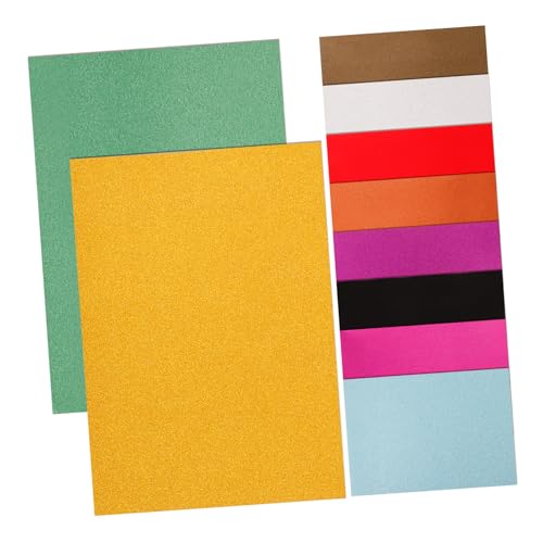 COHEALI 10 Blatt Glitzerpapier Pergamentpapier Farbiges Papier Farbiger Karton Kraftpapier Kartonpapier DIY Zubehör Papier Zum Basteln Karton Farbiges Papier DIY Papier DIY von COHEALI