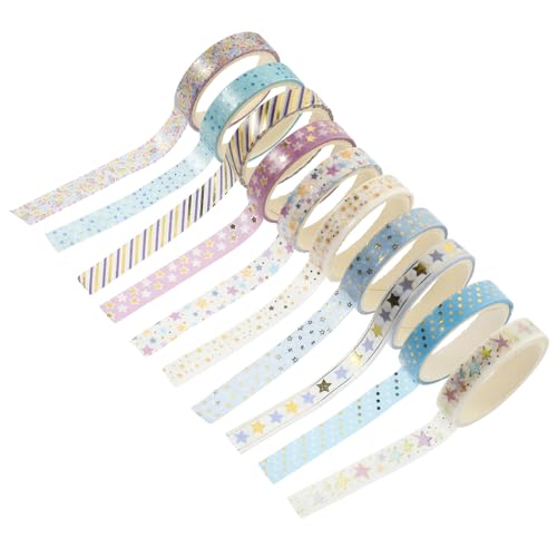 COHEALI 10 Rollen Washi-Tape scrapbook scheckheft Lippenstiftdekoration DIY-Dekoration Klebebandset pink Etikettenaufkleber Aufkleber aus Washi-Papier Washi-Klebeband DIY Washi Tapes Rosa von COHEALI