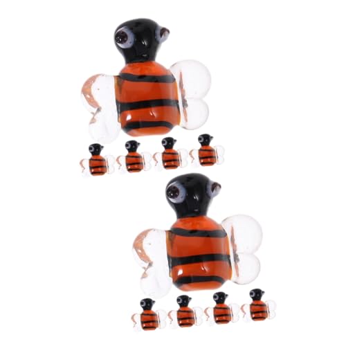 COHEALI 10 Stk Biene Streuperlen Gastgeschenke Zum Bienentag Charme Masse Bienenstatue Miniatur-honigbienen Vintage-schmuck Kristallarmband Bienen-schmuck-anhänger Bienendekor Glas von COHEALI