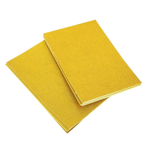 COHEALI 10 Stk Schwamm Glitzerpapier DIY handgemachtes Material Glitzerkartonpapier Bastelmaterial für Kinder basteln für kinder buntes DIY-Papier Bastelpapier selber machen Golden von COHEALI