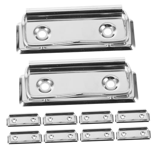 COHEALI 10 Stück Metall Akten Organizer Clip Professionelle Aktenklammern Klemmbrett Clips Klemmbrett Clips Mit Nieten Silberfarben von COHEALI