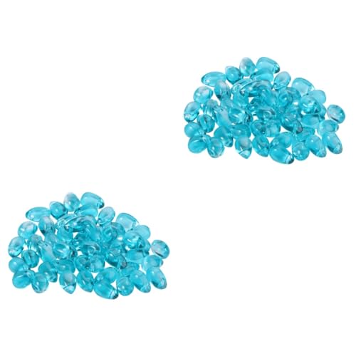 COHEALI 100 Stk DIY Glas Wassertropfen Ornamente Tropfen-Charme schmuck DIY material schmuck set selber machen bastelzeug beads einmachgläser lässt Perlen fallen böhmische Glasperlen Green von COHEALI