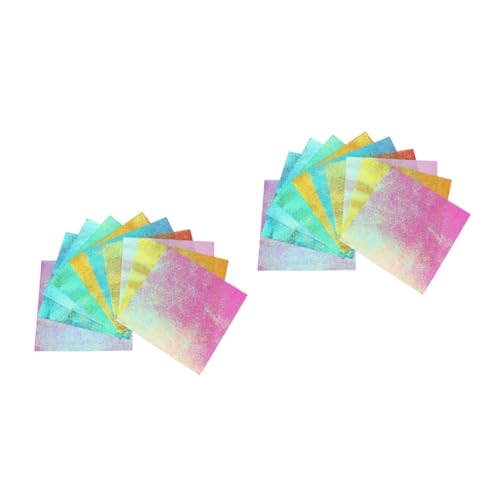 COHEALI 100 Stk Papier falten Faltpapier-Bastelarbeiten für Kinder glitzerndes Papier schillerndes Origami-Papier -Geschenkpapier Papierfalten buntes Papier schillerndes Papier von COHEALI