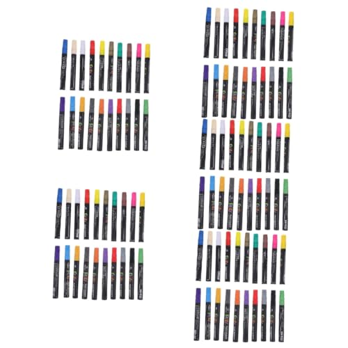 COHEALI 100 Stk Schnell trocknender Lackstift Metallic-Farbmarker leuchtend farbiger Stift Farbmarker für Acrylfarben-Marker Malwerkzeug Malstifte für Aluminiumstange von COHEALI