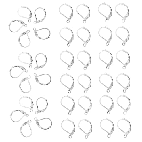 COHEALI 100 Stück Französische Ohrhaken Creolen Charm Ringe Zum Basteln Ohrring Befundkomponente Anhängerrahmen Schmuckzubehör Einfassungen Ohrring Komponenten Ohrringe Haken von COHEALI