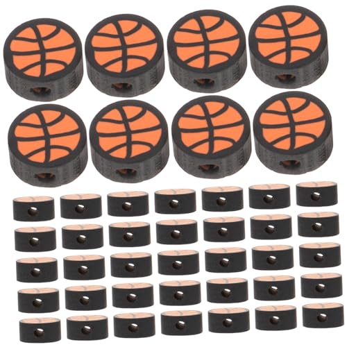 COHEALI 100St Kugelperlen aus Polymerton bastel materialien schmuckbastelset Perlen zur Schmuckherstellung Basketball-Perlen Perlen zur Herstellung von Armbändern Perlensets Polymer-Ton von COHEALI