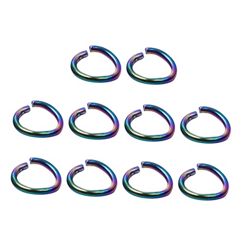 COHEALI 100St offener Ring o armreif armbinden trauzeugengeschenke ohringestecher Piercingschmuck Sprungring basteln kleiner Biegering kreative O-Ringe Rostfreier Stahl Colorful von COHEALI