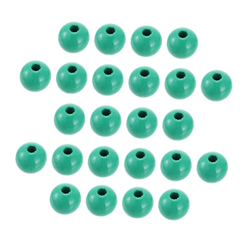 COHEALI 100st 14mm Farbige Holzperlen Diy Schmuckzubehör Basteln Mit Diy-perlen Bunte Perlen Diy Spacer Charms Mehrzweck-diy-perle Scrapbook-verzierungen Runde Abstandsperlen Green von COHEALI