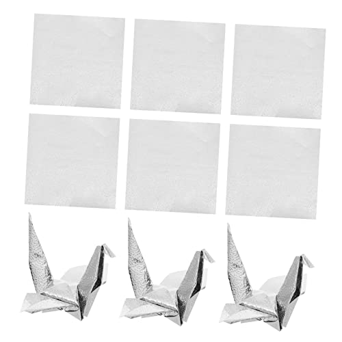 COHEALI 100st Einseitiges Perlmutt-origami Diy Origami- Papier Silber Papier Basteln Bastel Faltpapier Quadratisches Origamipapier 10x10 Glänzendes Faltpapier Klein Blitz Goldfolie Kind von COHEALI