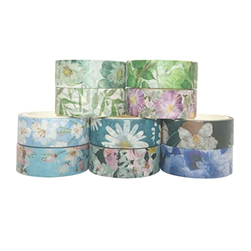 COHEALI 10St Buchalbum Klebeband Blumendekoration Washi-Tape-Handwerk DIY Washi Tape Papierband Blumenaufkleber scrapbbok papierklebeband Scrapbook-Klebeband tagebuch klebeband von COHEALI