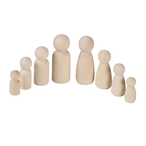 COHEALI 10St Holzpuppenmenschen Zubehör für Peg-Puppen kinder dekor Peg-Puppen-Kit kinder holzspielzeug holzfiguren menschen Puppenspielzeug aus Holz Puppenkörper aus Holz Hölzern Yellow von COHEALI