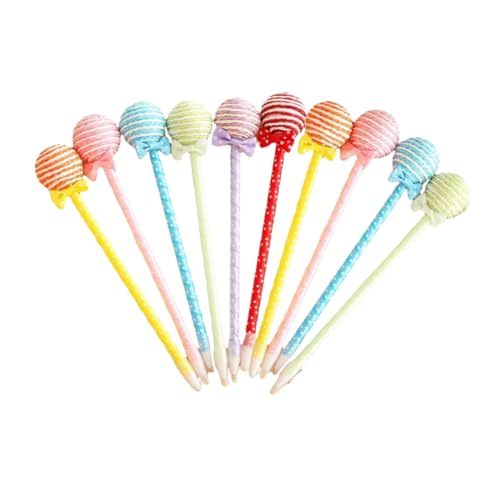 COHEALI 10St Lollipop-Kugelschreiber Gelstifte für Kinder Pom-Pom-Stift Textmarker kreativer Kugelschreiber schreibutensilien schreibkladde Stift Schreibstift Farbiges Tuch von COHEALI