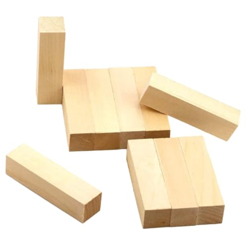 COHEALI 10st Holzschnitzset Schnitzblöcke Aus Lindenholz Holzblock Zum Schnitzen Leerer Holzblock Holzschnitzblöcke Diy Schnitzender Holzblock Holz Schnitzen Rechteckiger Holzblock von COHEALI