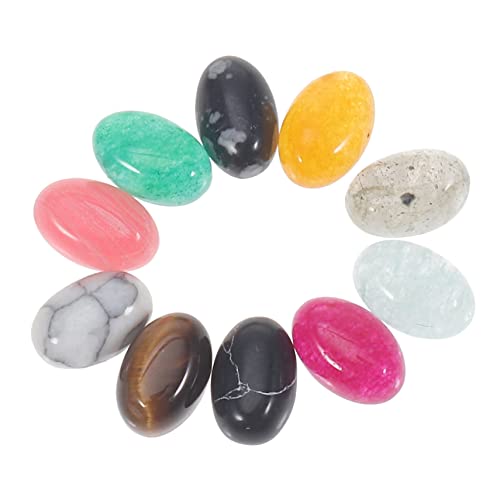 COHEALI 10st Oblate Cabochons Achatdekor Diy Schmuckherstellungsmaterial Halbrunder Stein Natürliche Edelsteinperlen Halbrunde Perlen Cabochon-perlen Für Schmuck Natürliche Perlen Jade von COHEALI