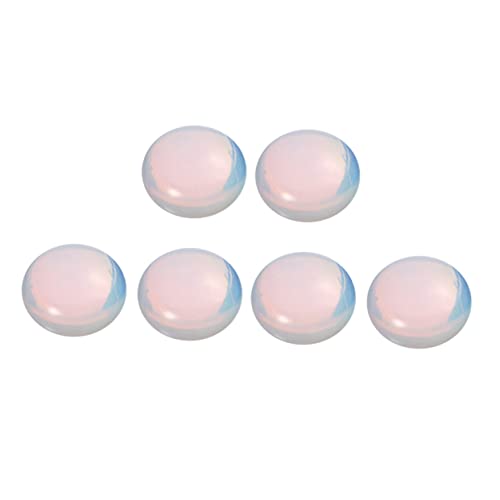 COHEALI 10st Opal Kuppel-cabochons DIY Anhänger Charms Alte Cabochons Halbrunder Flatback Cabochons Aus Glas Mit Flacher Rückseite Schmuckherstellung Perlen Kopfsteinpflaster Weiß Heilen von COHEALI