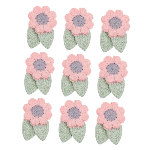 COHEALI 10st Stickzubehör Sonnenblumen-stickpatch Outfit Für Mädchen Patches Nähen Süßer Aufnäher Für Kleidung Flicken Aufnähen Gestickte Reparaturflicken Diy-stickpatch Rosa Stoff von COHEALI