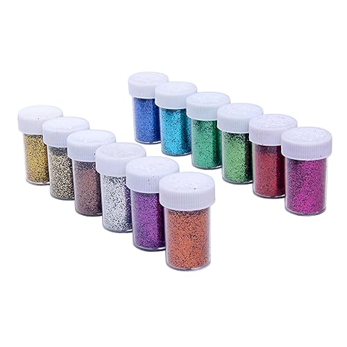 COHEALI 12 Glitzerpulver Nailart-glitzer Glitzer Pailletten Glimmerpulver Maniküre-glitzer Nagelpigment von COHEALI