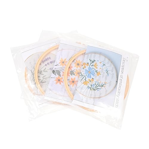 COHEALI 12 Sätze Kreuzstich für Anfänger embroidery thread embroidery needle Kreuzstichpackungen Material zum Sticken Pflanzen-Kits Stickerei-Kits handgefertigter Projektbausatz Polyester von COHEALI