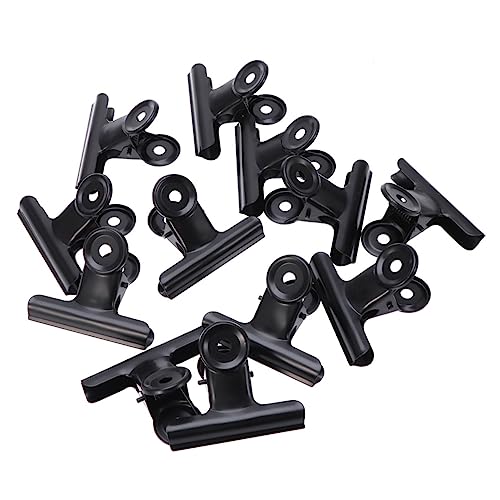 COHEALI 12 Stk Binderclip büchereinband büroartikel papierklemme klemmzwingen metall Stationery Supplies Mini-Bindeklammern Bürobedarf Büroklammern aus Metall Clips für Finanzordner Black von COHEALI