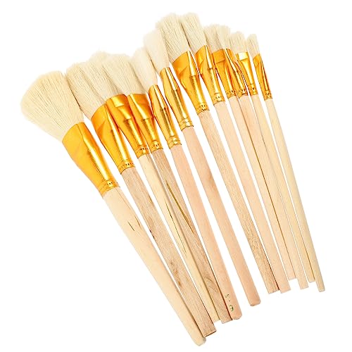 COHEALI 12 Stk Bürste Bürste Pinsel für Ölfarbe Pinsel für die Ölmalerei Ölpinsel acrylstifte steine bemalen acrylic paint brushes the craft kleiner Pinsel professionelle Lackierung wolle von COHEALI