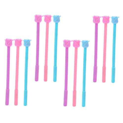 COHEALI 12 Stk Gel Stift Preise Stifte Gel-blumenstifte Gelstifte Für Kinder Kugelschreiber Für Schüler Rosafarbener Kugelschreiber Blumen Roller Stifte Cartoon-stifte Kieselgel von COHEALI