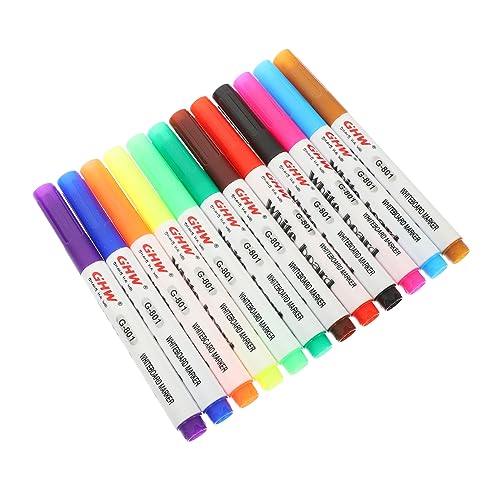 COHEALI 12st Whiteboard-stift Trocken Abwischbare Marker Mit Feiner Spitze Marker Auf Wasserbasis Trocken Abwischbarer Whiteboard-marker Mini-whiteboard Abwischbare Malmarker Plastik von COHEALI