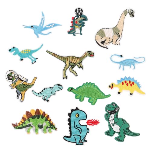 COHEALI 13St dino aufnäher bügelbild Bügel-Patches Kleidungsreparatur-Patches aufbügel-flicken Aufnäher in Dinosaurierform Patches reparieren Aufkleber zum Aufnähen Polyesterfaden von COHEALI