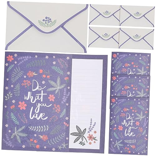 COHEALI 15 Sätze Wunderschönes Blumen-Briefpapier-Set briefumschläge set briefpapier vintage Briefpapier-Umschlag-Kit Umschläge aus Briefpapier mit Blumenmuster elegante briefpapiere von COHEALI