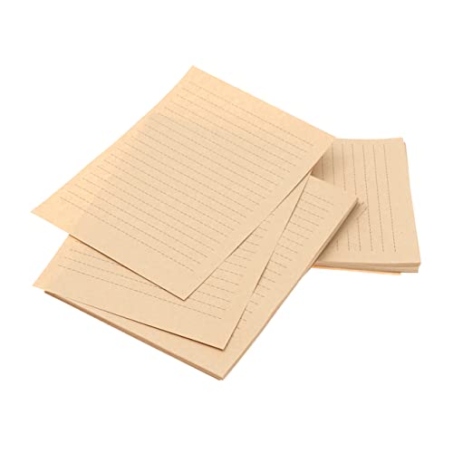 COHEALI 150 Blatt Leeres Kraftpapier Leeres Briefpapier Antikes Pergamentpapier Vintage Briefpapier Bedruckbares Briefpapier Braunes Bastelpapier Retro Papier Vintage Kraftpapier von COHEALI