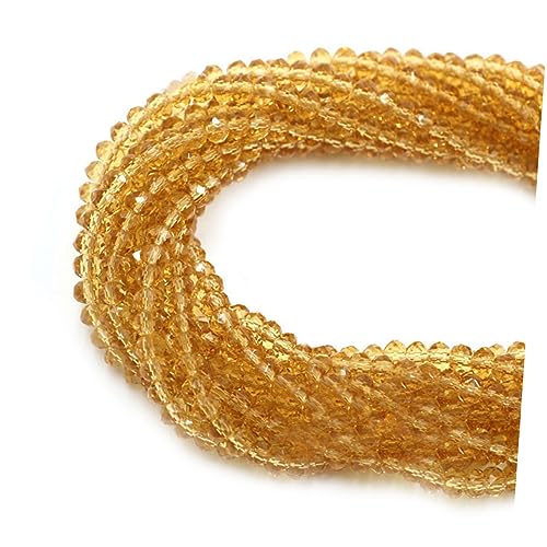 COHEALI 150 Stück Kristallperlen für die Schmuckherstellung facettierte glasperlen beads for bracelets Schmuck selber machen Perlen für die Herstellung von Halsketten bunter Schmuck Golden von COHEALI