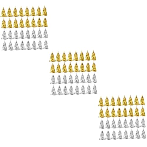 COHEALI 150 Stück Quasten Latte Quasten Anhänger Aus Metallfolie Mit Fransen Girlande Zum Aufhängen Lametta Fransenbanner Foliengirlande Party Luftschlangen Matellic Wandbehang von COHEALI