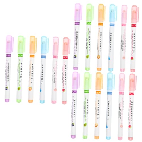 COHEALI 18 Stk Kurven-textmarker-set Lesezeichen Scrapbook-marker Zum Selbermachen Praktischer Textmarker Buchmarkierungen Bunter Filzstift Textmarker Fürs Büro Kleiner Highlighter Abs von COHEALI