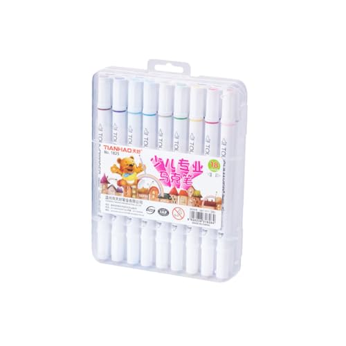 COHEALI 18 Stk Markierungsstift für Kinder Farbstift malen Schulbedarf Farbmarker kinder kindergeschenke adventsgeschenke kinder Dual-End-Marker Aquarellstift von COHEALI