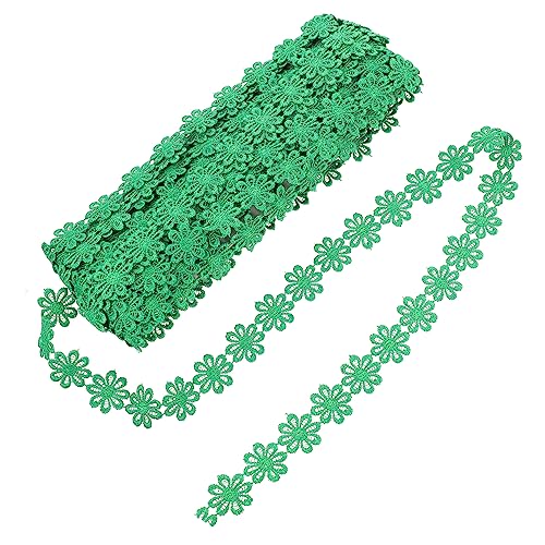 COHEALI 1Stk Polyester-Spitze Rotes Fransenband Zierbandapplikation Vorhang Spitzenband puppen kleidung für puppenkleidung dekorative Spitze Haarschleifenmaterial Polyestergarn Green von COHEALI