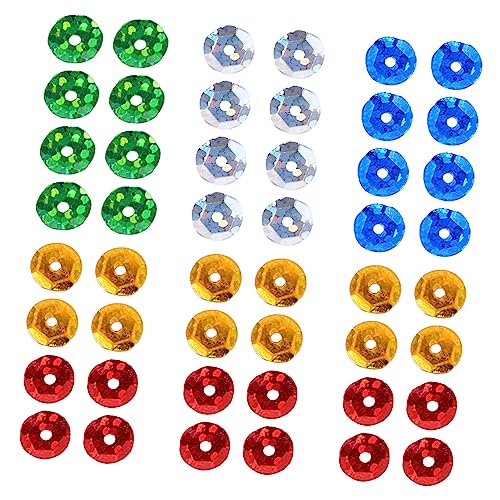 COHEALI 2 Packungen konkave Pailletten laserlicht laserfy bescherung beads handgefertigte Kleidungsaccessoires Pailletten-Pailletten DIY-Zubehör kreative Pailletten Plastik Colorful von COHEALI