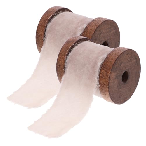 COHEALI 2 Rollen Geschenkverpackung mit Band DIY-Band basteln elegante Bänder Banddekor ribbon schienbeinschoner tape dekoratives Geschenkband Geschenkbandverzierung Polyester Grey von COHEALI