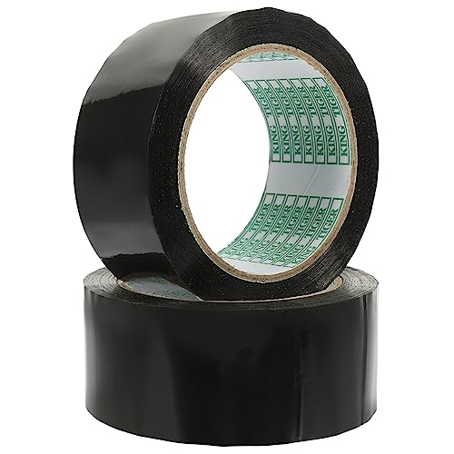 COHEALI 2 Rollen Klebeband Multifunktions-Kartonband sich bewegendes Band Farbband parcel tape elastisches band kassette Dichtungsband Verpackungsversorgung Verpackungszubehör bopp Black von COHEALI