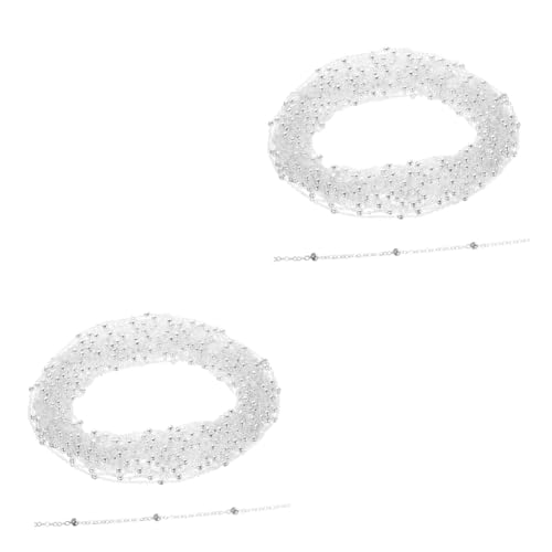 COHEALI 2 Rollen Rolle Kugelkette Halskettenherstellung Zubehörketten Schmuckketten selber machen damenhalskette armkette Klammer Halskette Ketten Zubehör lange Halskettenkette Kupfer von COHEALI
